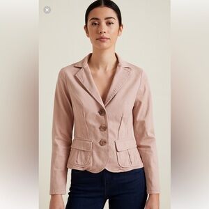 Y2K Women’s Powder pink blazer short jacket fitted Sz Small